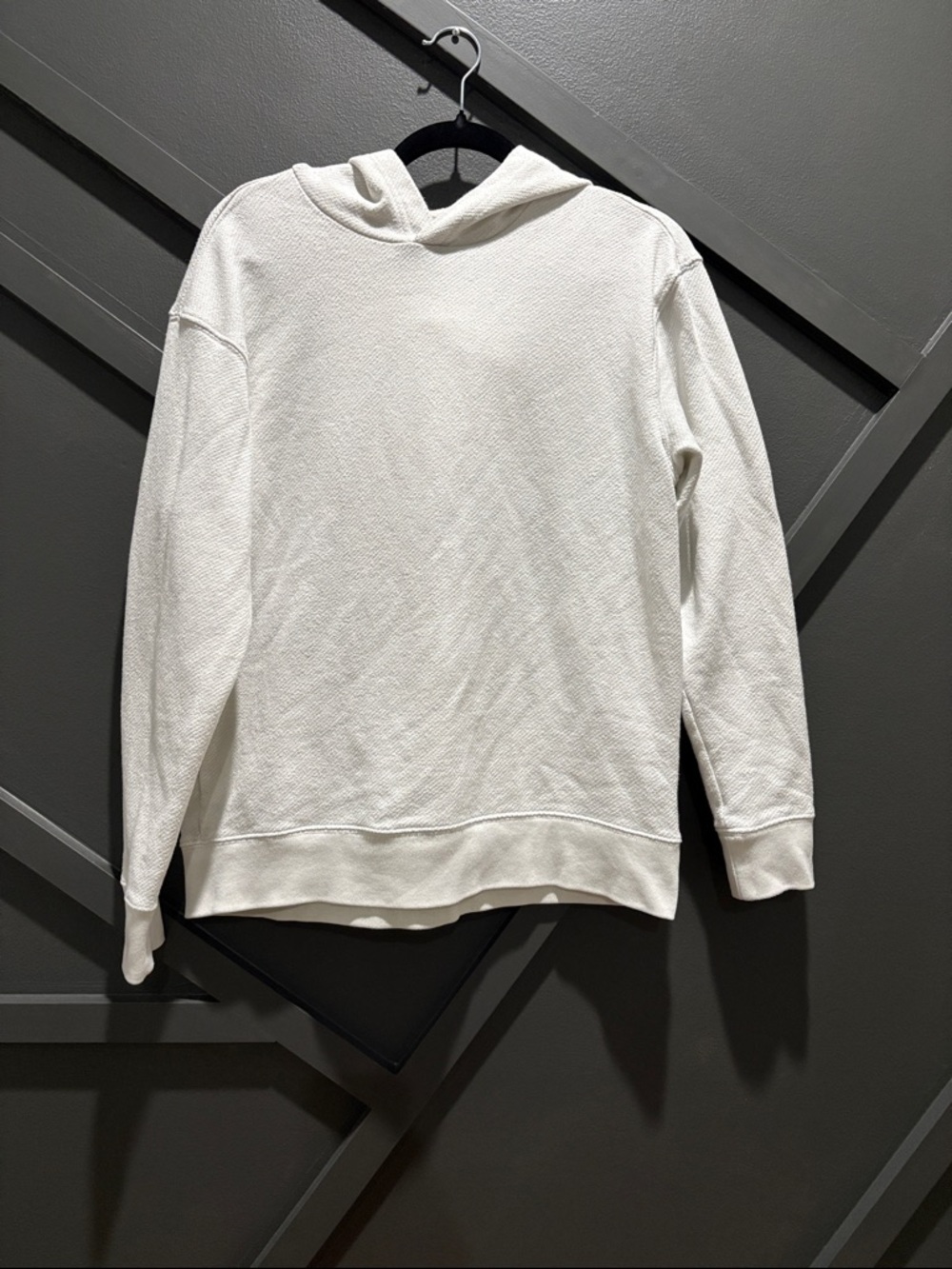 GAP Men's White Crewneck Hooded Sweater